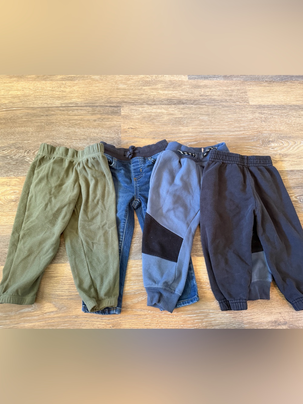 Kids Olive Green, Blue and Black Bottoms Bundle - Unbranded